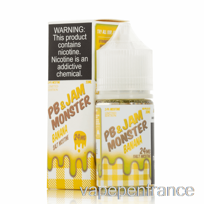 Banane - Sels De Monstre Pb Et Confiture - Stylo Vape 30 Ml 48 Mg